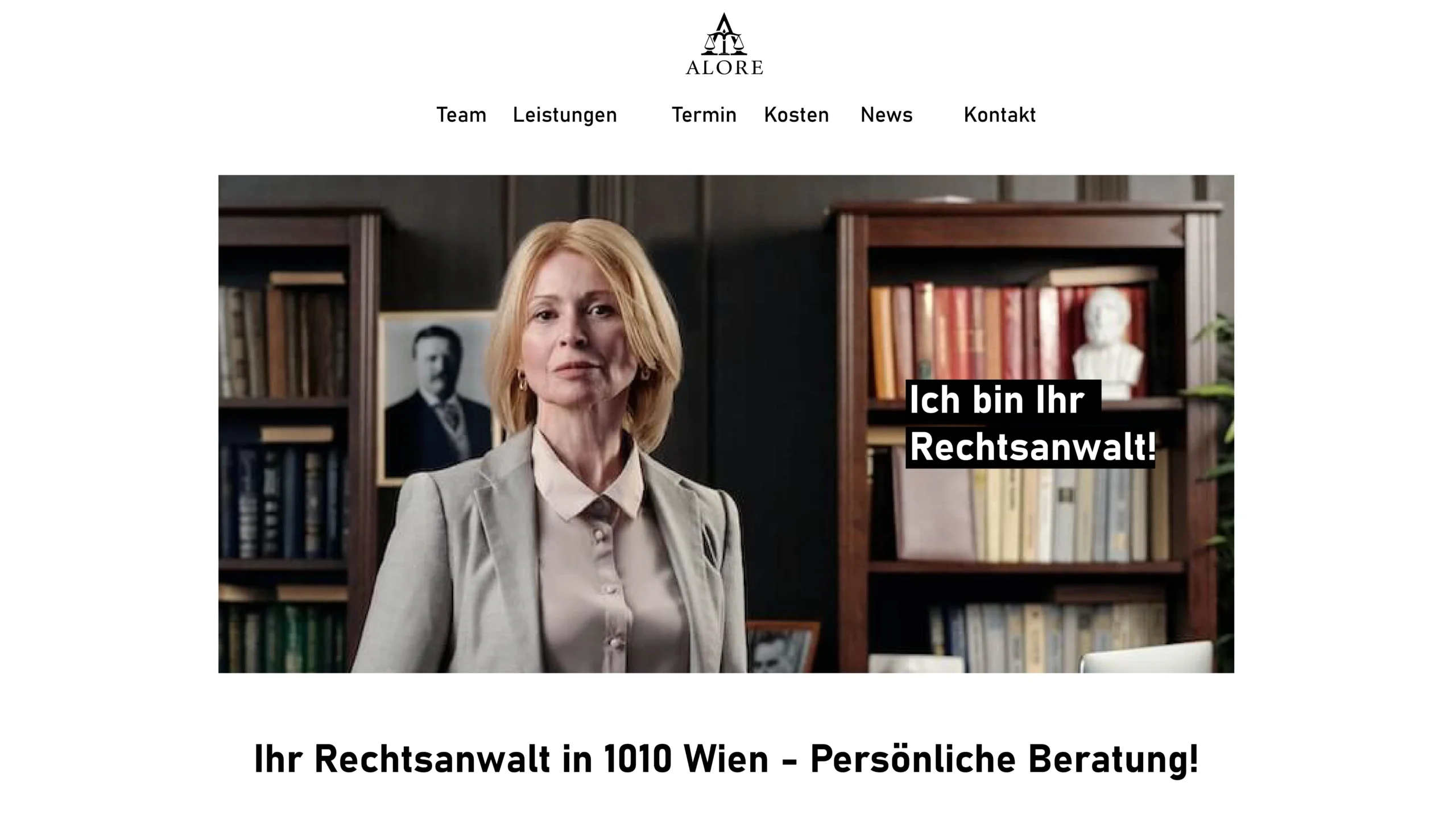 Website Neugestaltung Anwalt vorher