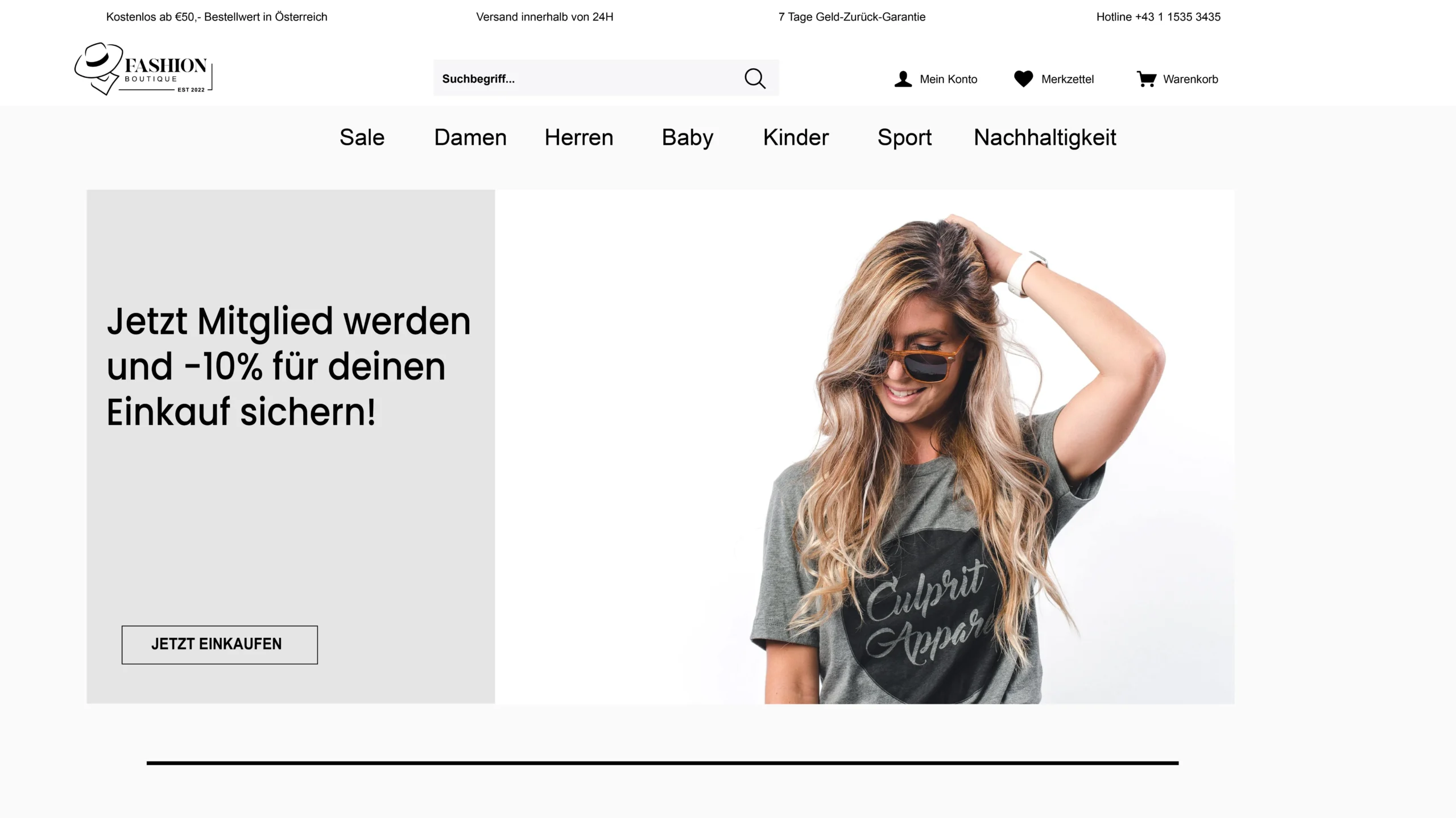 Website Neugestaltung Shop vorher